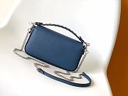 Fendi Baguette Navy Selleria Bag - 19.5x4.5x13cm - 5