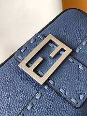 Fendi Baguette Navy Selleria Bag - 19.5x4.5x13cm - 3