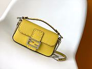 Fendi Baguette Yellow Selleria Bag - 19.5x4.5x13cm - 1