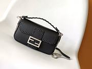 Fendi Baguette Black Selleria Bag - 19.5x4.5x13cm - 1