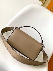 Fendi Baguette Grey Selleria Bag - 27x6x15cm - 3