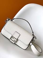 Fendi Baguette White Selleria Bag - 27x6x15cm - 1