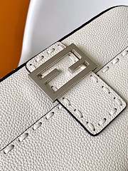 Fendi Baguette White Selleria Bag - 27x6x15cm - 3