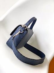 Fendi Baguette Navy Selleria Bag - 27x6x15cm - 3