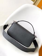 Fendi Baguette Black Selleria Bag - 27x6x15cm - 2