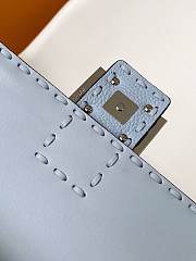 Fendi Baguette Light Blue Selleria Bag - 27x6x15cm - 4