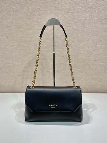 Prada Medium Black Leather Hand Bag - 29x16x9.5cm