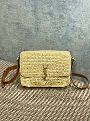 YSL Solferino Medium Raffia Handbag - 23x16x6cm - 1