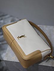 YSL White Canvas Camera Supple Bag - 28×15×9cm - 5