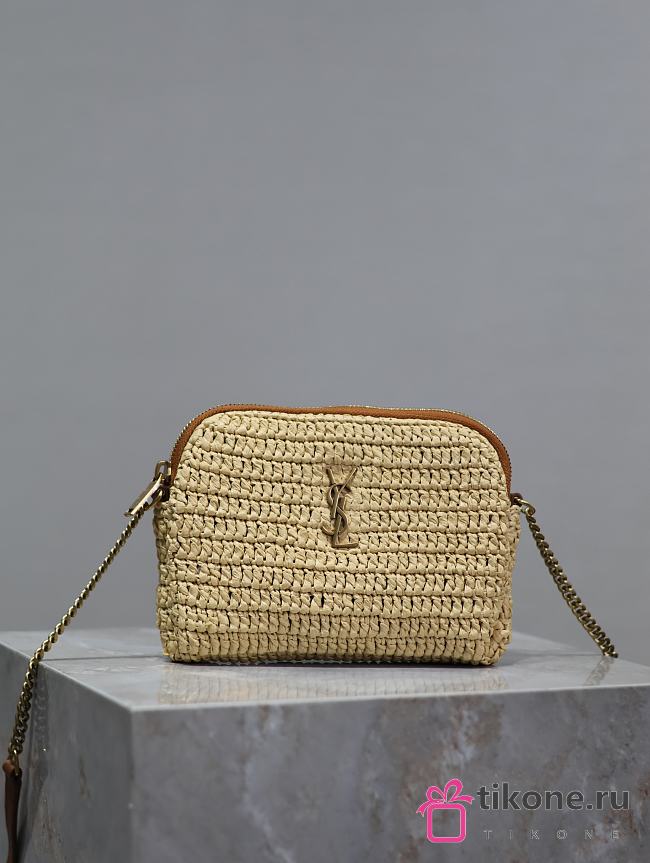 YSL Mini Gaby Raffia Pouch - 19x3x3.5cm  - 1