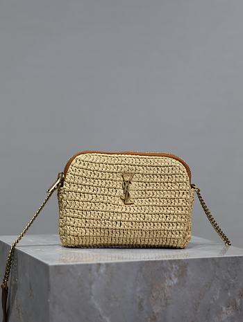 YSL Mini Gaby Raffia Pouch - 19x3x3.5cm 