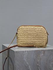 YSL Mini Gaby Raffia Pouch - 19x3x3.5cm  - 5