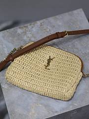 YSL Mini Gaby Raffia Pouch - 19x3x3.5cm  - 2