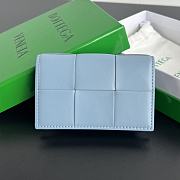 Bottega Veneta Blue Leather Wallet - 12.5x7.5cm - 1