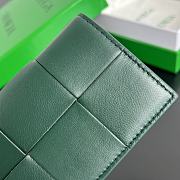 Bottega Veneta Green Leather Wallet - 12.5x7.5cm - 4