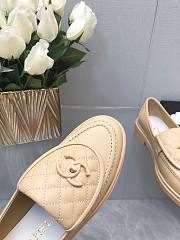 Chanel CC Gold Loafers Beige - 4