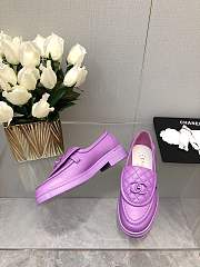 Chanel CC Gold Loafers Purple - 4