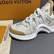 LV White/ Beige Trainer Sneaker  - 3