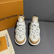 LV White/ Beige Trainer Sneaker  - 2