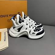 LV White/ Black Trainer Sneaker - 1