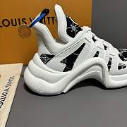 LV White/ Black Trainer Sneaker - 4