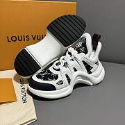 LV White/ Black Trainer Sneaker - 2