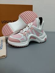 LV White/ Pink Trainer Sneaker - 4