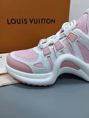 LV White/ Pink Trainer Sneaker - 3