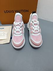 LV White/ Pink Trainer Sneaker - 2