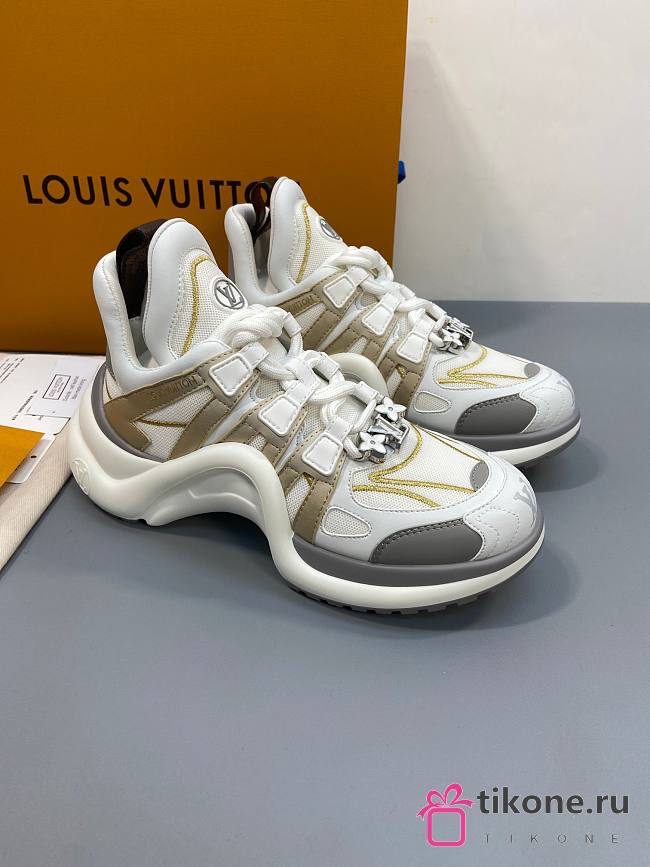 LV White/ Grey Trainer Sneaker - 1