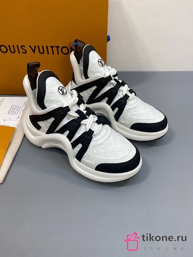 LV Black/ White Trainer Sneaker - 1