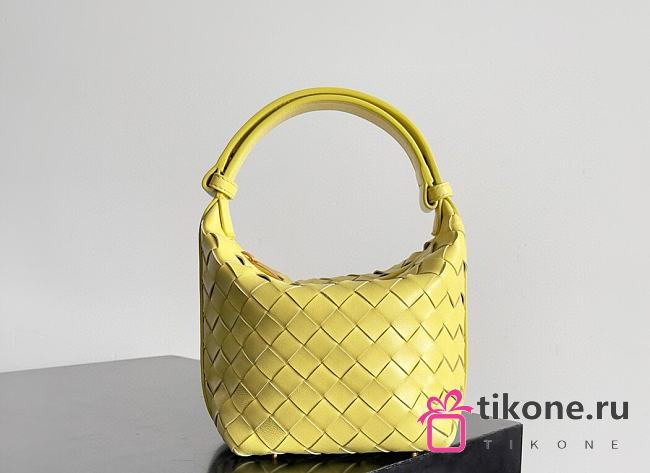 Bottega Veneta Mini Yellow Wallace Bag - 17x13.5x5cm - 1