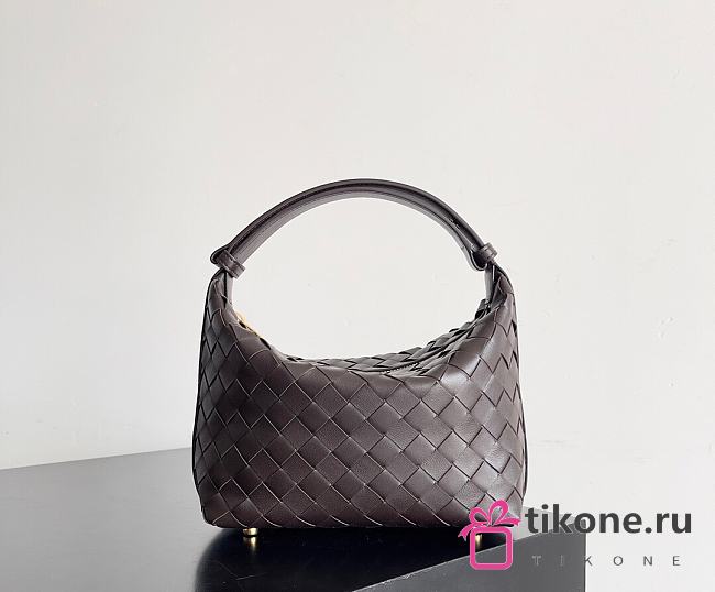 Bottega Veneta Candy Dark Brown Wallace Bag - 22x13x9cm - 1