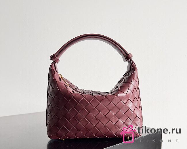 Bottega Veneta Candy Burgundy Wallace Bag - 22x13x9cm - 1