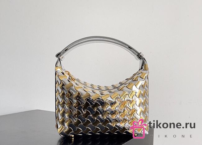 Bottega Veneta Candy Silver Gold Wallace Bag - 22x13x9cm - 1