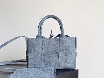 Bottega Veneta Blue Denim Candy Acro Bag - 25x16x8cm