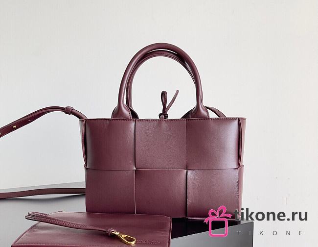 Bottega Veneta Burgundy Candy Acro Bag - 25x16x8cm - 1