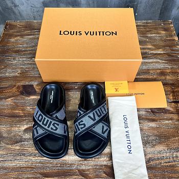 LV Venice Black Slippers