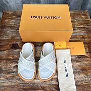 LV Venice White Slippers - 1