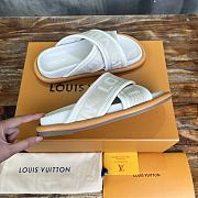 LV Venice White Slippers - 2