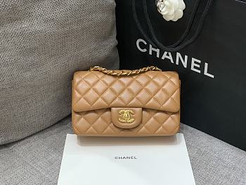 Chanel Mini Classic Caramel Handbag Gold Hardware 20cm