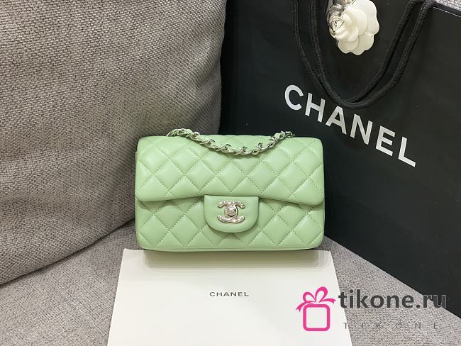 Chanel Mini Classic Mint Handbag 20cm - 1