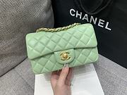 Chanel Mini Classic Mint Handbag Gold Hardware 20cm - 2