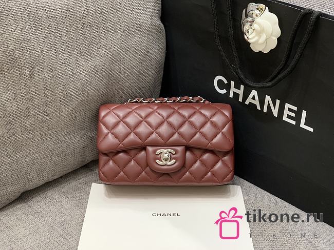 Chanel Mini Classic Brown Handbag 20cm - 1