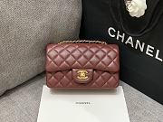 Chanel Mini Classic Brown Handbag Gold Hardware 20cm - 1