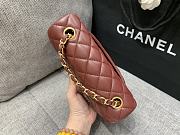 Chanel Mini Classic Brown Handbag Gold Hardware 20cm - 5