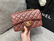 Chanel Mini Classic Brown Handbag Gold Hardware 20cm - 2