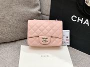 Chanel Mini Classic Pink Caviar Handbag 17cm - 2