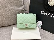 Chanel Mini Classic Mint Caviar Handbag 17cm - 1