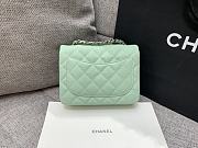 Chanel Mini Classic Mint Caviar Handbag 17cm - 2